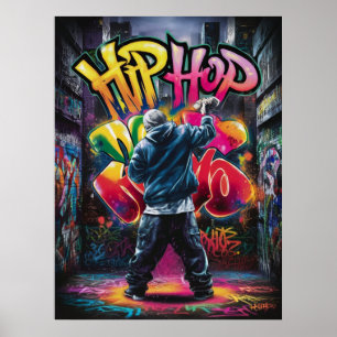 Poster Graffiti de style urbain