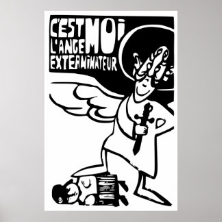 Poster Graffiti étudiant Paris 1968 - L'ange exterminant