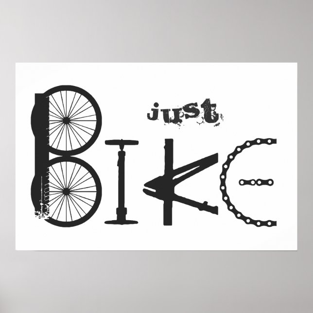Poster Graffiti "Just Bike" de Bike Parts & Tire Traces (Devant)