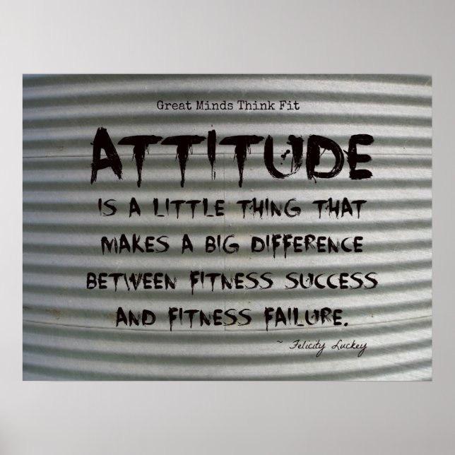 Poster Graffiti noir sur l'affiche de fitness en fer ondu (Devant)