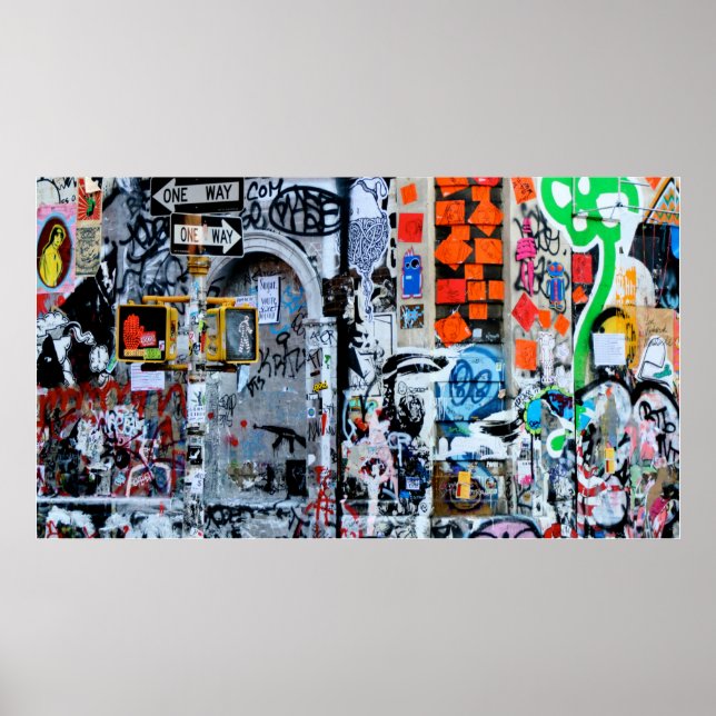 Poster Graffiti One Way Street (Devant)