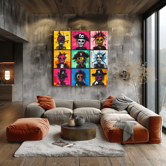 Poster Graffiti Pirate caractères en gras, rue animée (Créateur téléchargé)