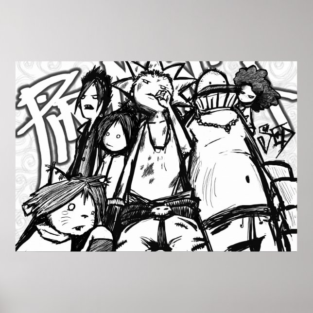 Poster Graffiti Piromania (Devant)