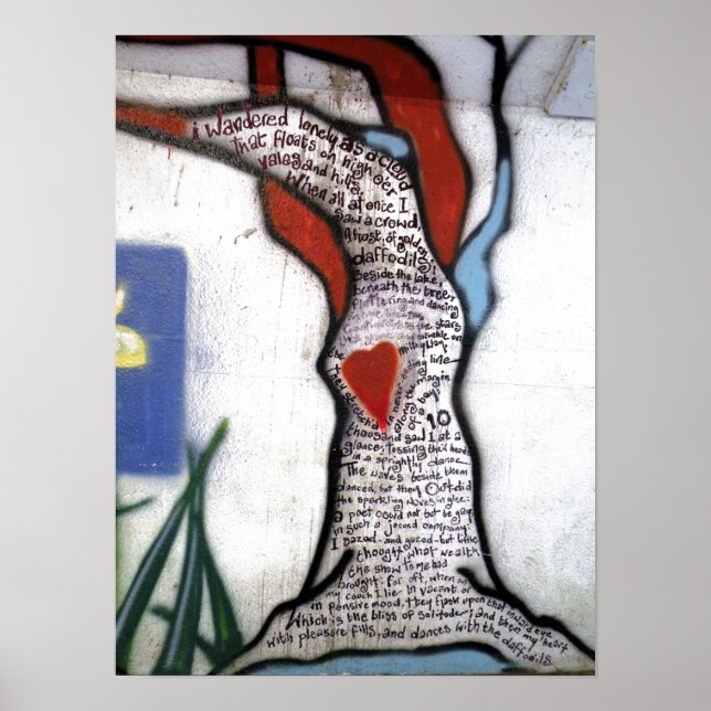 Poster Graffiti pour poème Wordsworth (Devant)