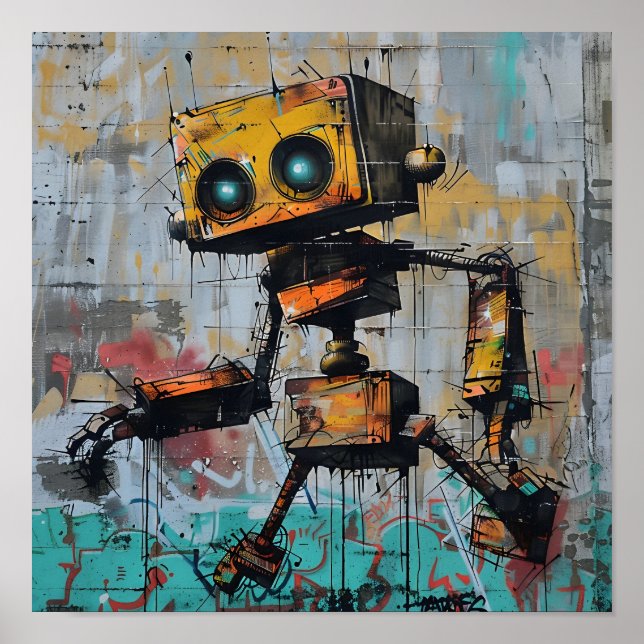 Poster Graffiti Robot (Devant)