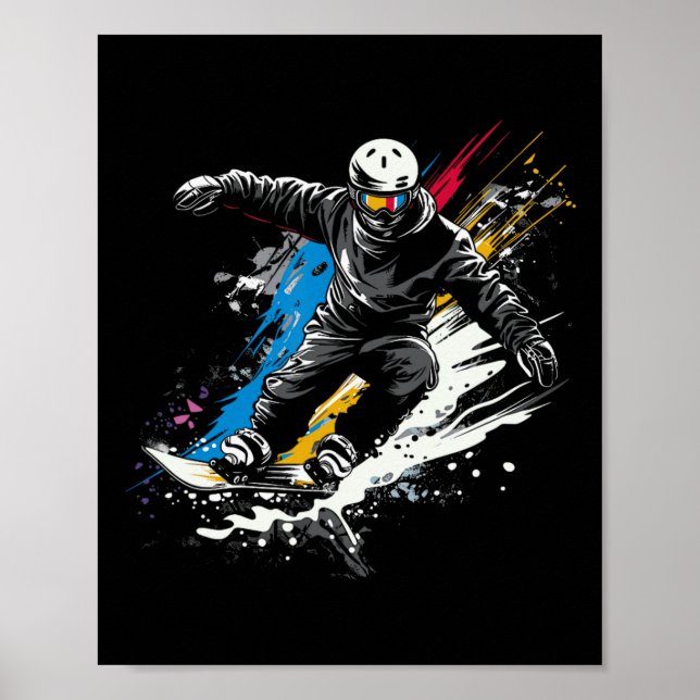 Poster Graffiti Snowboard Alpine Snowboard (Devant)