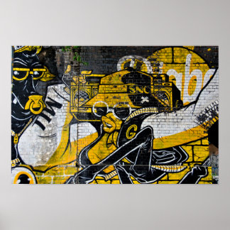 Poster Graffiti Street Art Digbeth Birmingham Royaume-Uni