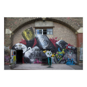 Poster Graffiti Sur Stadtbahnbogen, Wien Österreich