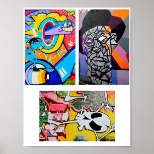 Poster Graffiti Urban Street Feuille de collage artistiqu