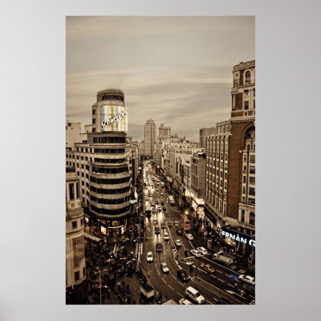 Poster Gram Par l'intermédiaire de Madrid en Espagne (Devant)