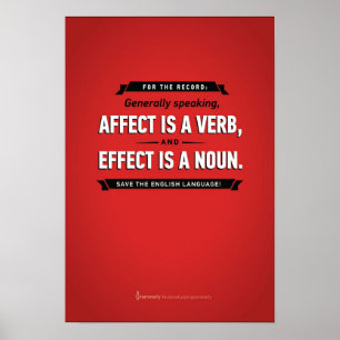Poster Grammarly Affect/Effet