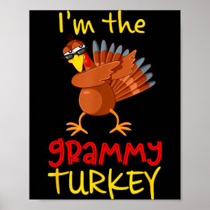 Poster Grammy drôle de dindon de Thanksgiving corresponda