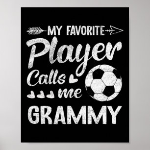 Poster Grammy Soccer Mon Joueur Favori M'appelle Grammy