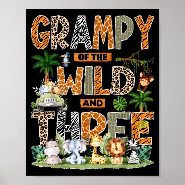 Poster Grampy Of The Wild &amp; Three Zoo 3rd Birthday Sa (Devant)
