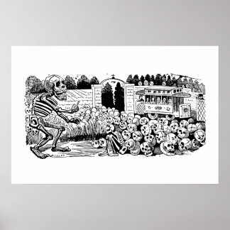 Poster Gran Calavera Eléctrica par José Guadalupe Posada