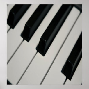 Poster Grand 32" X 34" clavier de piano
