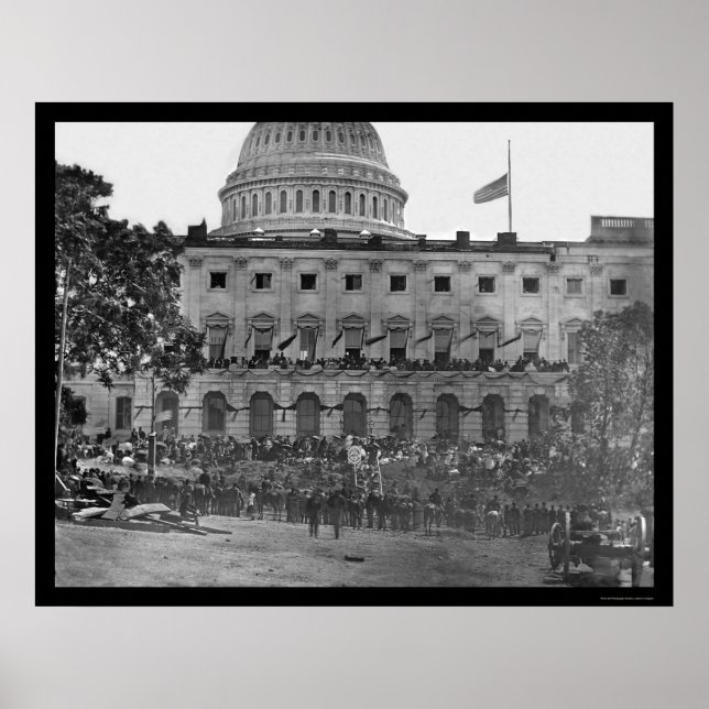 Poster Grand Army Review par le US Capitol 1865 (Devant)