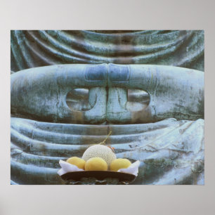 Poster Grand Bouddha Détail, temple Kotokuji, Kamakura,