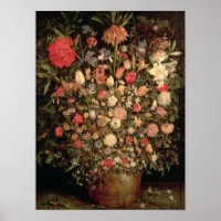 Grand bouquet de fleurs dans une baignoire en bois