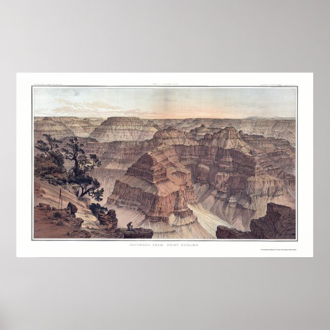 Poster Grand Canyon de Pt. Sublime par Dutton 1882A (Devant)