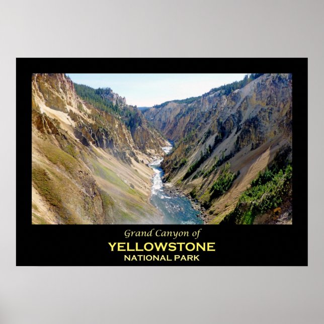 Poster Grand Canyon du parc national de Yellowstone (Devant)