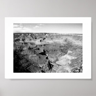 Poster Grand Canyon Horizon Photographie noir et blanc