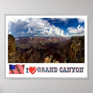 Poster Grand Canyon - I Love - États-Unis -