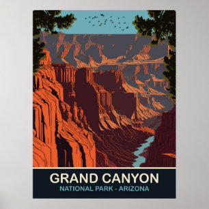 Poster Grand Canyon, Parc National, Arizona, Voyage