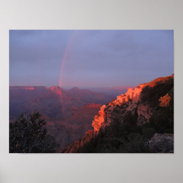 Poster Grand Canyon Sunset Rainbow Print (Devant)
