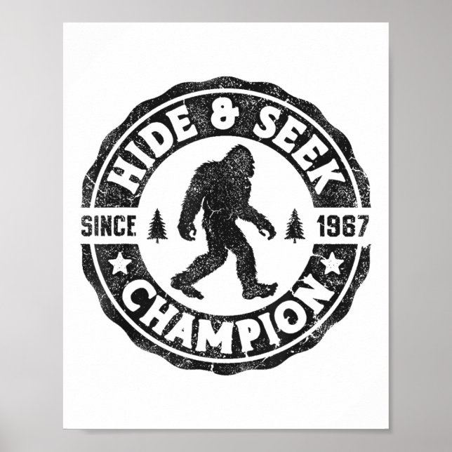 Poster Grand champion de cache-cache Bigfoot drôle de Sas (Devant)