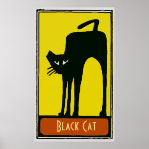 Poster Grand chat noir,