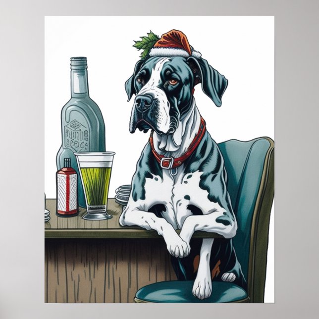 Poster Grand Chien Danois (Devant)