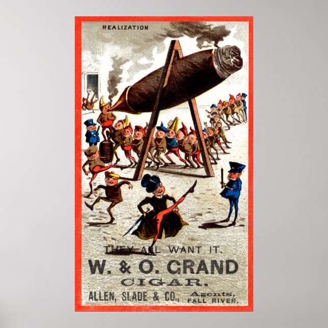 Poster Grand Cigar Vintage 19C (Devant)