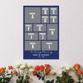 Poster Grand Collage de photos commémoratives avec vos ph