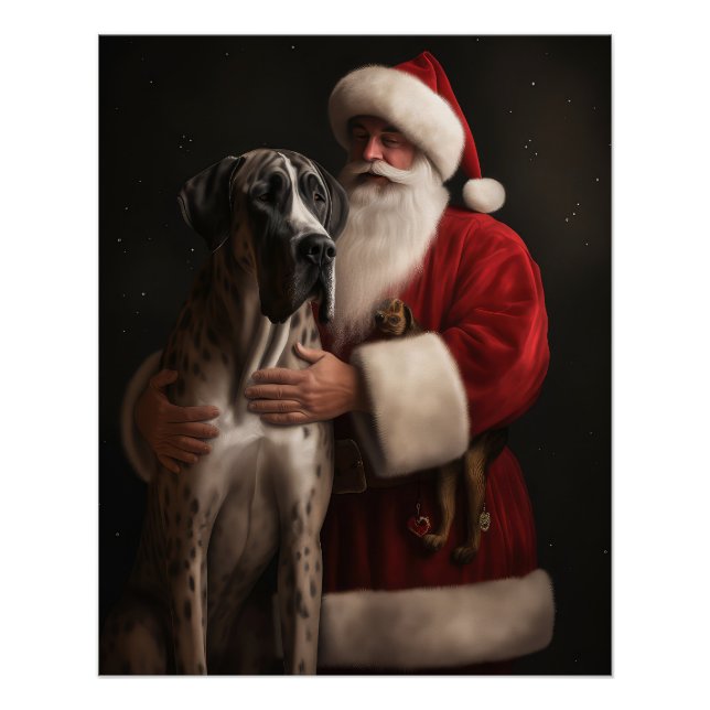 Poster Grand Danse Avec Noël Festif Du Père Noël (Devant)
