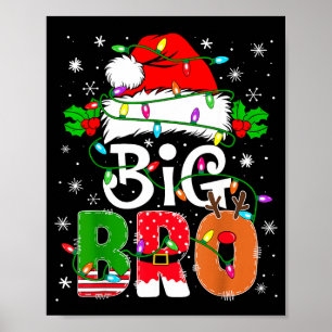 Poster Grand frère Santa annonce de nouveau frère Noël