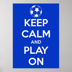 Poster Grand gardez le calme et le jeu sur l'affiche