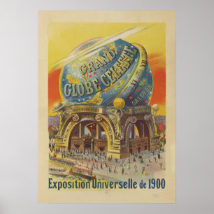 Poster Grand Globe Céleste Imp. Paul Dupont