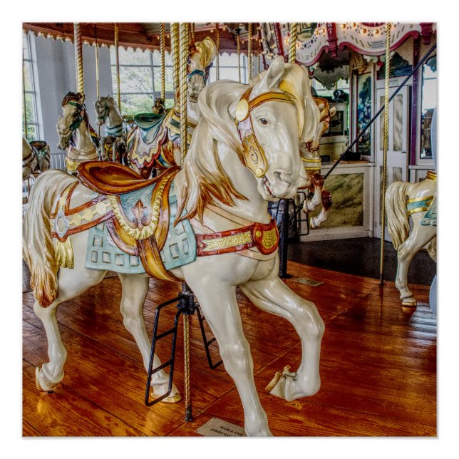 Poster Grand imprimé du carrousel Horse (Devant)