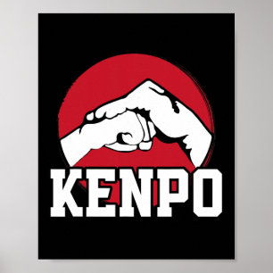 Poster Grand Kénpo Karaté Poing Design Japonais Martial A