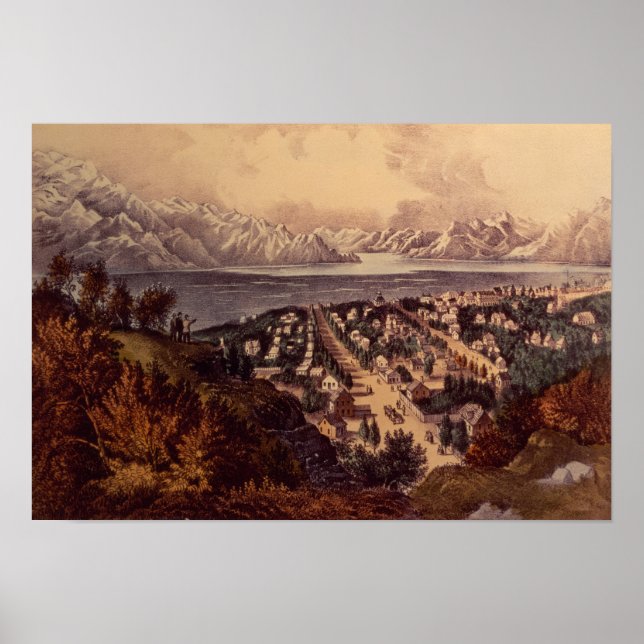 Poster Grand lac de sel, Utah (Devant)