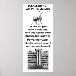 Poster Grand Manger Dans L'Affiche De La Bibliothèque