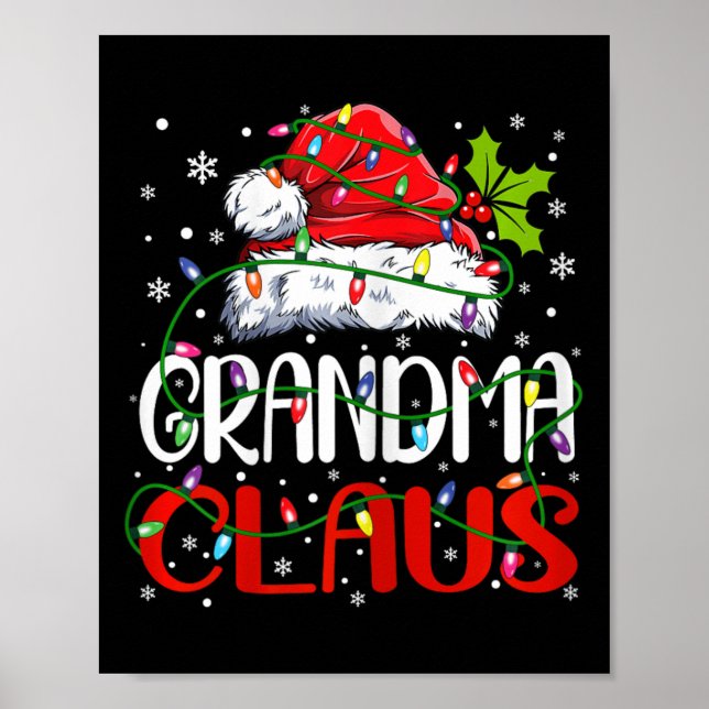 Poster Grand-mère Claus Noël Père Noël Matching Famille N (Devant)