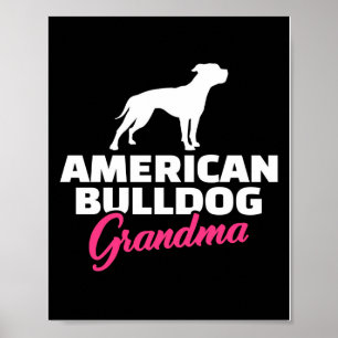 Poster Grand-mère de Bulldog américain Drôle cadeau fam