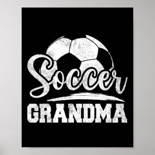 Poster Grand-mère de football Joueuse de football Jour de