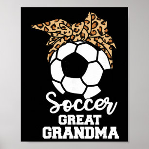 Poster Grand-mère de footballeur drôle de léopard G