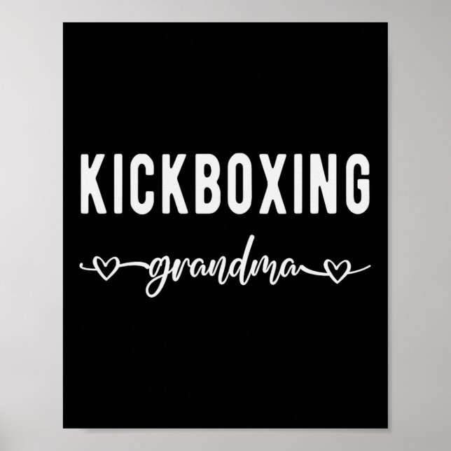 Poster Grand-mère de kickboxing fière Grand-mère de kickb (Devant)