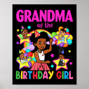 Poster Grand-mère de la fille d'anniversaire Gracie Poupé