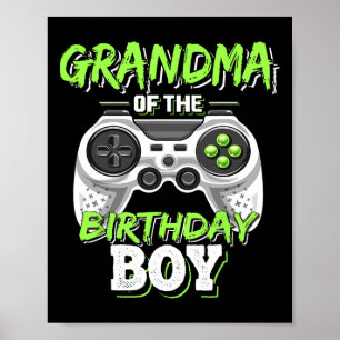 Poster Grand-Mère De L'Anniversaire Garçon Matching Vidéo