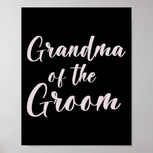 Poster Grand-Mère De L'Équipe Mariage De Groom Tee De Gro